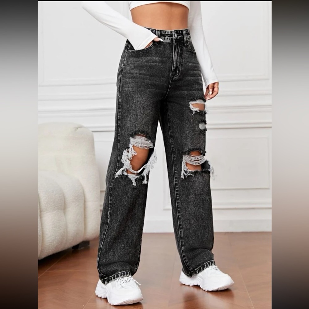 Black Ripped Jeans - Picture 4 of 4